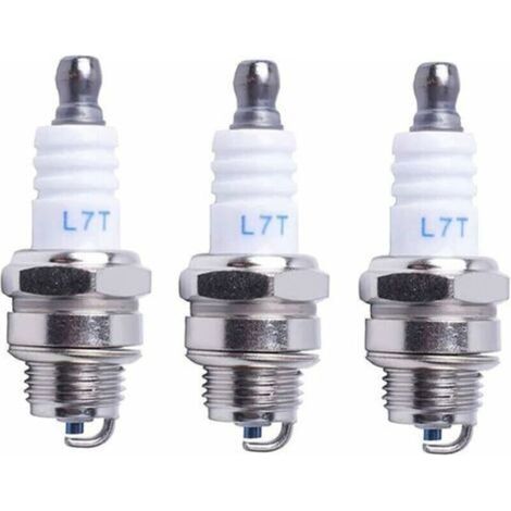 Zündkerze L7t Für Kettensäge, Rasenmäher Und Kleinmotoren – Zubehörteile Kompatibel Mit Stihl, Husqvarna, Ersatz Für Ngk Bpmr7a, 4626, Äquivalent Zu Rcj6y Champion, Bosch Wsr6f, 3er-pack