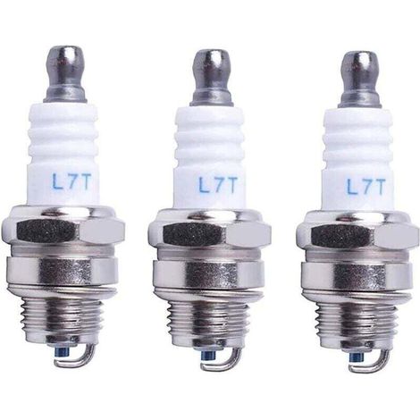 Zündkerze L7t Für Kettensäge, Rasenmäher Und Kleinmotor, Zubehörteile, Kompatibel Mit Husqvarna, Entspricht Ngk Bpmr7a 4626, Äquivalent Zu Rcj6y Champion Bosch Wsr6f, 3er-pack