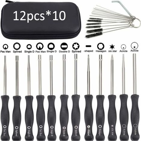 10 Vergaser-einstellwerkzeug-sets Mit Je 12 Teilen (insgesamt 24 Teile), Ausgestattet Mit Schraubendreher Und Kettensägenzubehör Für Kleine Zweitaktmotoren Von Husqvarna.