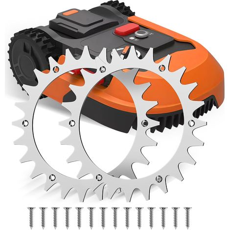 Forever Speed 2er-pack Roboter-mähklingen, Entgratfräser Für Schraubenlöcher, 225 Mm, Mit 14 Selbstschneidenden Schrauben