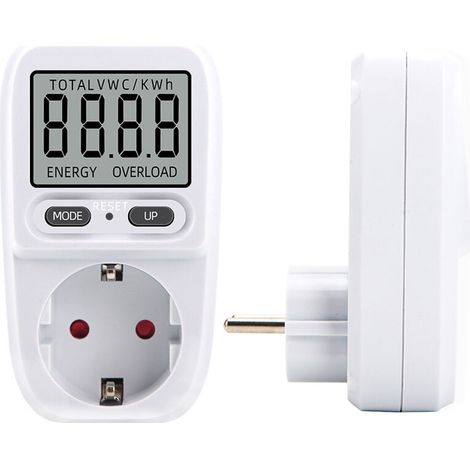 230 V/16 A Strommessgerät, Steckdosen-energiemesser, Stromverbrauchsmessgerät Mit Lcd-display, Maximale Leistung 3680 W (1 Stück)