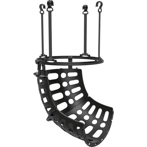 Basketball-reboundkorb, Höhenverstellbar, 360° Drehbar, Aus Kunststoff, 35,6 Cm (l) X 35,6 Cm (b) X 75,5 Cm (h), Schwarz