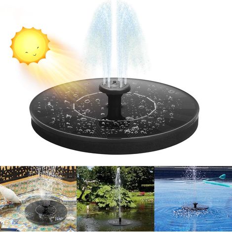 Solarbrunnen Für Den Außenbereich, 1,4 W, Mit 4 Stützstangen Und 4 Verschiedenen Stilen, Maximale Höhe 65 Cm, Für Garten, Vogelbad, Teich Und Pool.