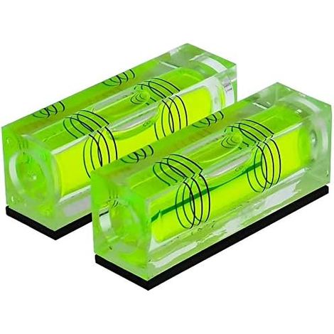 Haute-präzision Mini-wasserwaage Kleine Blase Horizontal Drei Linien Horizontal Perle Wasserwaage Magnetometer 2 Stück (52x20x15mm)
