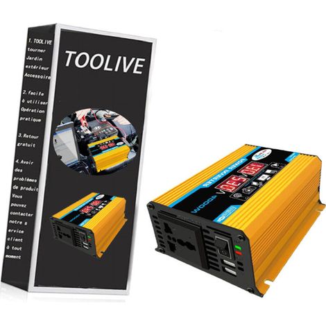 Spannungswandler, 12v Auf 220v Wandler, 4000w Reiner Sinus Wechselrichter Für Autos, Dc 12v Auf 220v / 110v Wandler Mit Dual-spannungsanzeige, Usb-ladeports 4,2a