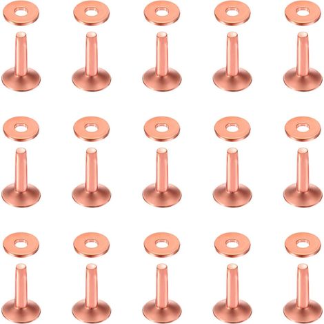 Satz Mit 50 Kupfernieten Und -graten, 10 × 3,3 × 12 Mm, Für Gürtel, Geldbörsen, Halsketten, Lederwaren Und Bastelzubehör