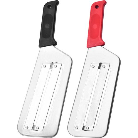 Doppeltklingiger Gemüseschneider, Rot Und Schwarz, 29,7 X 8 Cm, Zweierpack Gemüsemesser, Scharfe Klinge, Küchenmesser