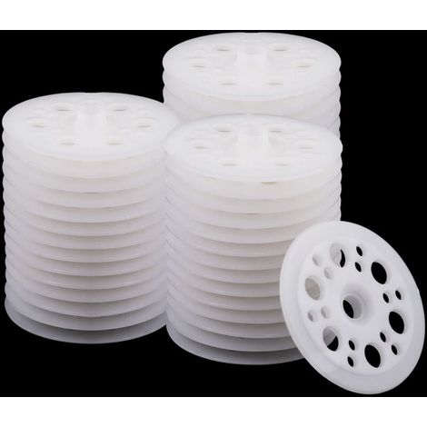 100 Stück Runde Kunststoffscheiben, 45 Mm Kunststoff- Und Schaumstoffrunden Aus Polypropylen Zur Befestigung Und Unterstützung Von Dämmstoffplatten
