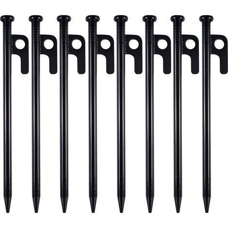 8 Stück 20 Cm Camping-heringe, Metall-zeltheringe, Robuste Zelt-pflöcke, Sardinen-heringe Für Zelte, Zeltheringe Mit Haken Und Loch Für Camping Und Garten