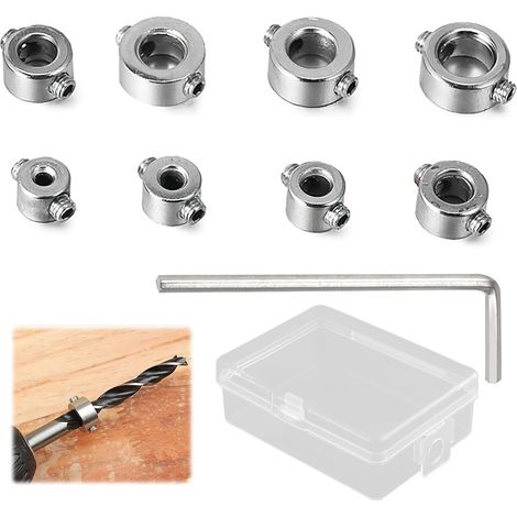 8-tlg. 3-10mm Tiefenanschlag-ringe Für Bohrer, Tiefenbegrenzer Mit Ringen Zur Präzisen Kontrolle Der Bohrtiefe