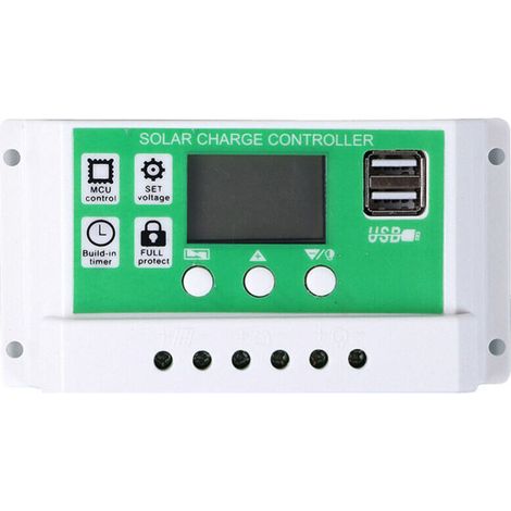 100a Solarladeregler 12/24v Pwm Solarpanel-regler Batterie-laderegler Mit Dualen Usb-anschlüssen, Einstellbare Parameter, Lcd-anzeige, Timer-einstellung - 100a