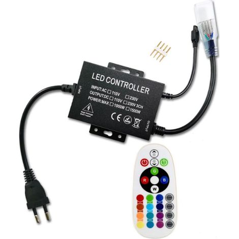 Led-beleuchtung Rf-fernbedienung Mit 24 Tasten Für Rgb-led-streifen 5050 Smd Schwarz
