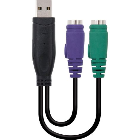1 Stück Usb-zu-ps2-adapterkabel, 1,2 M, Unterstützt Kvm, Scannerpistole, Tastatur Mit Chip, Ps2-schalter