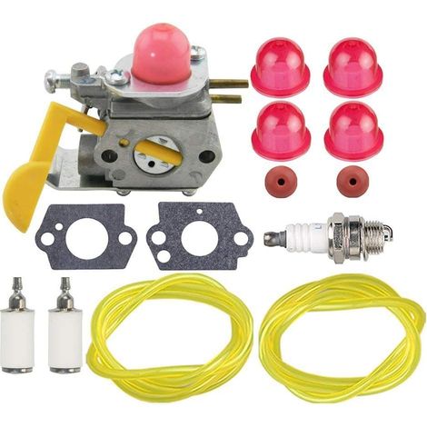 Hippotech C1u-w18 Vergaser Mit Kraftstoffleitung Und Kraftstofffilter, Ersatz Für Craftsman, Ersatz Für Poulan Weedeater Mx550 Mx557 P1500 P2500 P3500 Te475 Te475y Xt260 Xt700 Rasenmäher