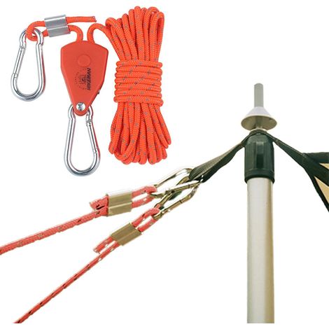4 M Reflektierende Zeltleinen, Reflektierende Zeltseile, 4 Mm Seil Mit Zinklegierungs-rolle, Zeltleine Für Camping, Campingleine Für Zelt, Plane, Wandern, Vordach, Khaki
