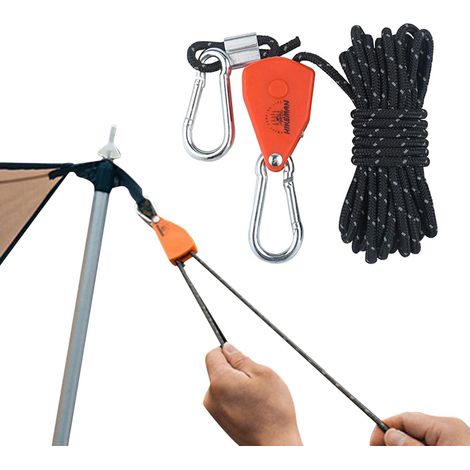 4m Reflektierende Zeltleinen, Reflektierende Zeltseile, 4 Mm Seil Mit Zinklegierungs-rolle, Zeltleine Für Camping, Campingseil Für Zelt, Plane, Wandern, Vordach, Orang