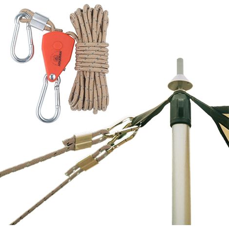 5m Reflektierende Zeltleine, Reflektierende Zeltschnur, 6 Mm Seil Mit Zinklegierungs-rolle, Campingzeltleine, Campingleine Für Zelt, Plane, Wandern Und Vordach, Grün