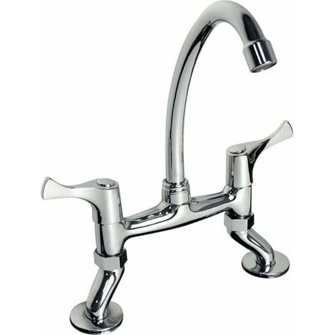 Phasat Renaissance Retro Küchenmischer Spüle Zwei-griff Brückenarmatur Messing Wasserhahn Doppelgriff Küchenarmatur Hn100