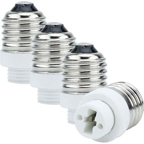 4x Lampensockel-adapter E27 Auf G9 In Weiss - 4er Set Umbau-konverter Für Lampenfassungen Für Glühlampen, Led, Halogen, Energiesparlampen