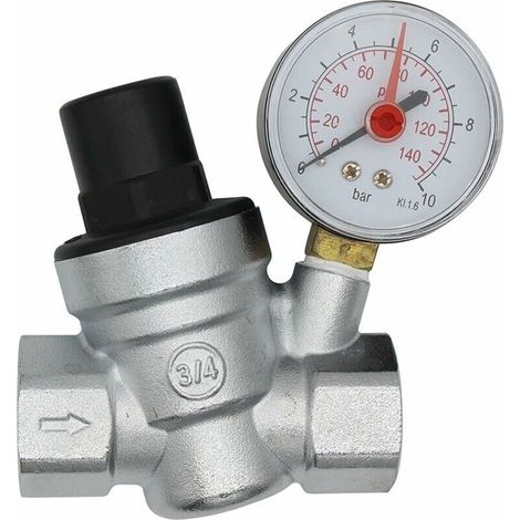 Dn20 Wasserdruckminderer 3/4 Zoll Druckregler Mit Manometer-liaiki