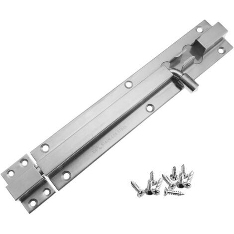 Schiebetürverriegelung, Riegel Mit Zylinder, Edelstahlschiebetürverriegelung Für Lager- Und Gartentüren (21 Cm)