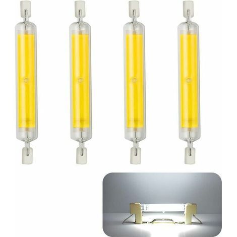 Lablanc - 4 Stück R7s Led-glühbirnen, 118mm 20w 230v Dimmbar Hightlight Cob Led-glühbirnen, Warmweiß 3000k, 1600lm, 360° Abstrahlwinkel, Entspricht 160w Halogenlampe Kaltweiß