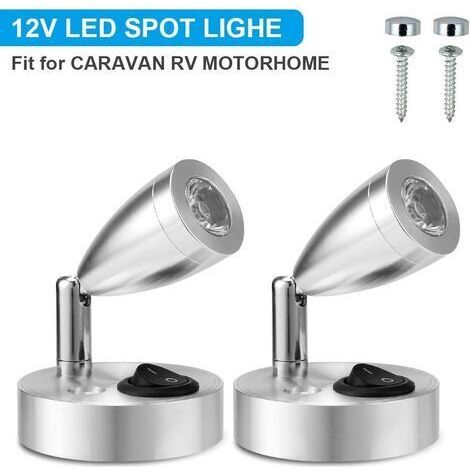 12v Led-leselampe Mit Einstellbarem Schalter, Warmes Licht (2 Stück)
