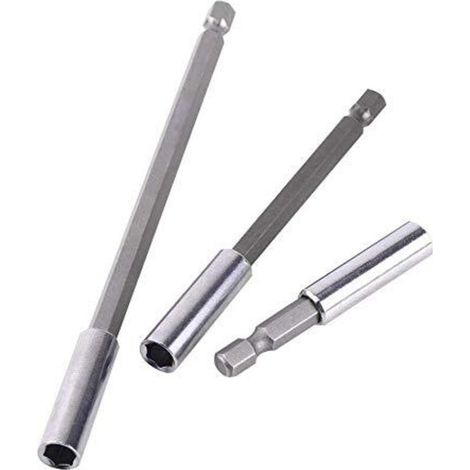 Magnetischer Bit-halter, 3-teiliges Set Mit Bohrerverlängerungen Von 6 Cm/10 Cm/15 Cm, Schraubendreher-bit-halter Mit 1/4-zoll-sechskantschaft