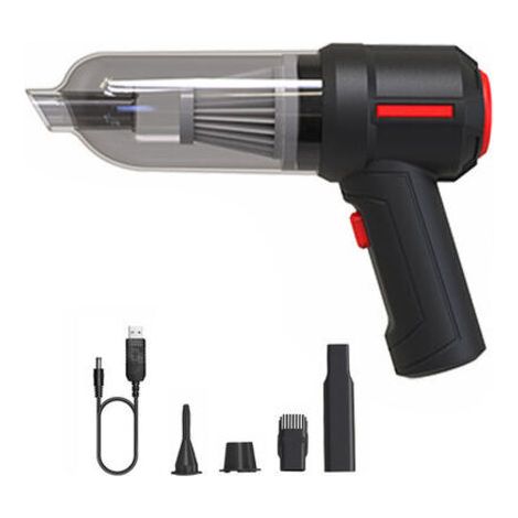 4-in-1 Kabelloser Tragbarer Luftgebläse Air Duster Mini 9000pa Kabellos Für Auto Pc Tastatur Tragbarer Staubsauger Schwarz