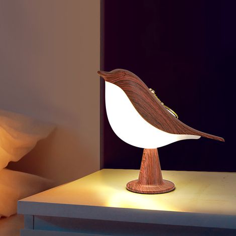 Led-nachttischlampe Vogel, Dimmbare Led-nachttischlampe Mit Einstellbarer Farbtemperatur, Flimmerfrei, Kreative Form, Kabellose Nachttischlampe, Schlafzimmerdekoration