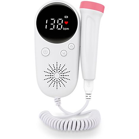 Fetaler Herzgeräuschmonitor, Digitaler Herzfrequenzmesser Mit Lcd-bildschirm, Tragbarer Rekorder, Halten Sie Ihr Baby Sicher
