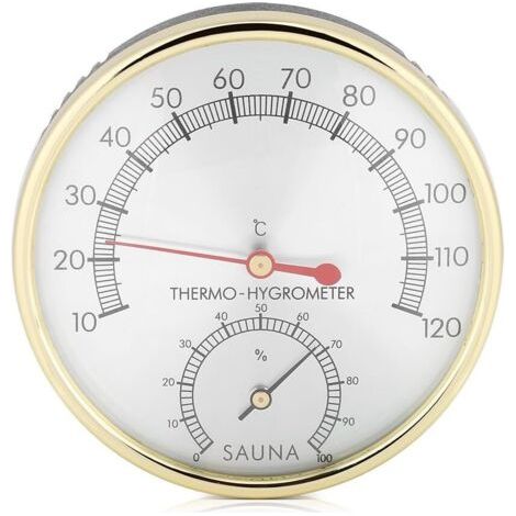 Saunaraum-thermometer, Hygrometer-thermometer Für Innenräume, Metall-zifferblatt-thermometer-hygrometer Für Den Saunaraum