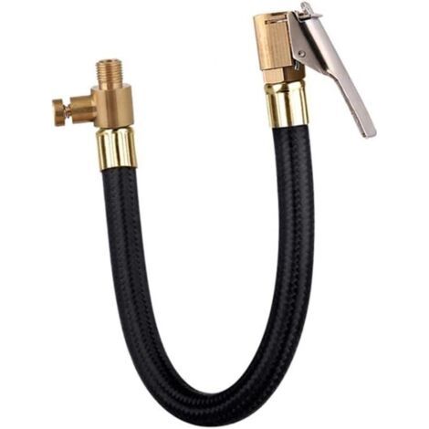 Reifenaufblaspumpenschlauch, 60 Cm Autoventil, Gummischlauch Für Luft, Reifenüberzug Mit Schlauchverlängerungsadapter Und Clip