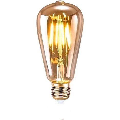 Led-glühbirnen, 1 Stück E27 Led-retro-glühbirnen, Dekorative Retro-edison-glühbirnen, Antike St64 4w Led-filament-warmweiß-glühbirnen Für Restaurant, Café, Bar, Glühlampen