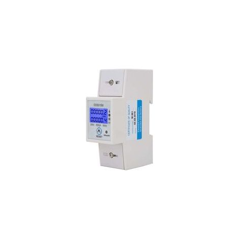 Einphasiger Energiezähler, Dds015m Wattstunden-zähler, Digitaler Kwh-zähler Für Din-schiene, Anzeige Mit Hintergrundbeleuchtung, Rücksetzbar, 230v