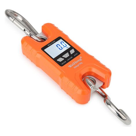 Hakenwaage Elektronisch 500kg/100g, Mini Kranwaage, Orange