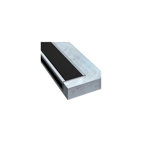 (5 X 2,5 Cm, Schwarz Und Grau) Selbstklebendes Treppenkantenprofil 2 M, Treppenecken, Rutschfeste Ecken, Vinyltreppen, Treppenkanten Aus Pvc-gummi