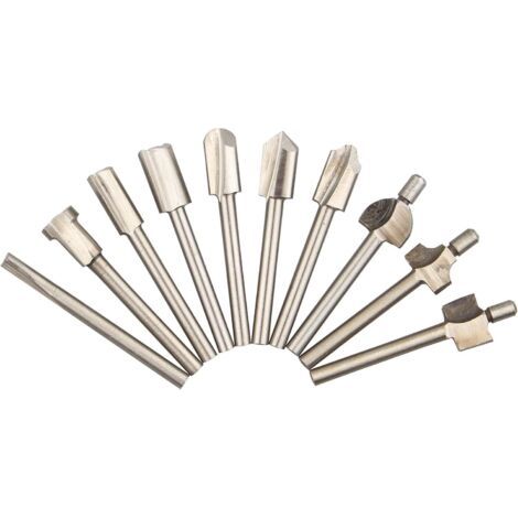 10 Stück Hss Holzfräser Bits Fräserschneidwerkzeuge Für Dremel Drehwerkzeug Schreiner Holzbearbeitungswerkzeuge