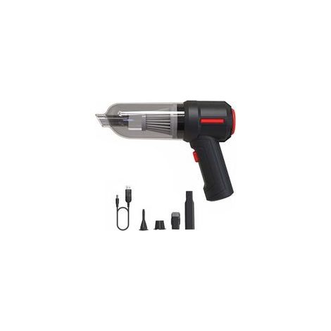 3-in-1 Tragbarer Kabelloser Luftbläser, Air Duster Mini 9000 Pa, Kabellos Für Auto, Pc, Tastatur, Tragbarer Staubsauger, Schwarz