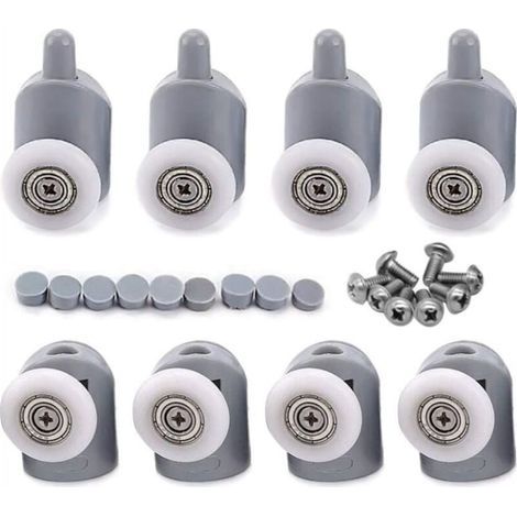 8 Stück 23 Mm Laufrollen Räder Für Duschtür, Schiebetürrollen Für Badezimmer