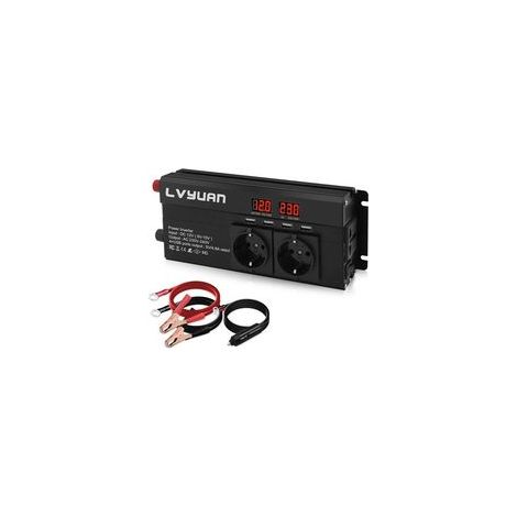 12v Auf 220v Wechselrichter 1600w Dc-ac-stromwandler Für Autos Mit 4 Usb-anschlüssen Und 2 Eu-steckdosen