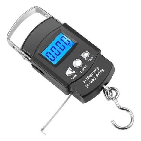 Tragbare Reisegepäck- Und Fischwaage, 110 Lb / 50 Kg, Mit Hintergrundbeleuchtetem Lcd-display