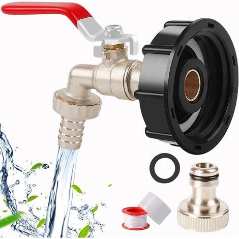 Ibc-allzweckadapter 1/2 Zoll – Grobgewinde S60x6 – Korrosionsbeständiges Messing – Perfekte Abdichtung Für Gartenhahn