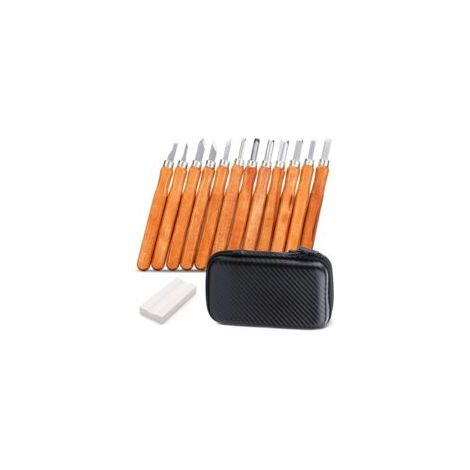 Holzmeißel, Gravurwerkzeug-set, Stahlmeißel Mit Holzgriff, Für Anfänger/hobbyisten/diy/bildhauer/wachs/töpferei, Mit Wetzstein/aufbewahrungstasche