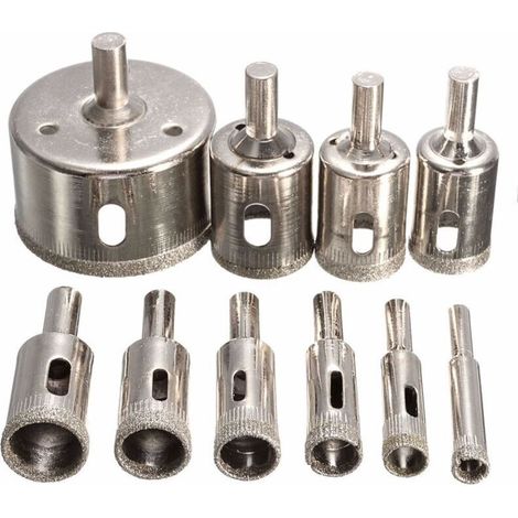 10 Stück Diamantbeschichtete Hss-bohrer-set Für Fliesen, Marmor, Glas Und Keramik, Lochsägen-bohrer Für Elektrowerkzeuge 6mm-32mm (023-126 Zoll)