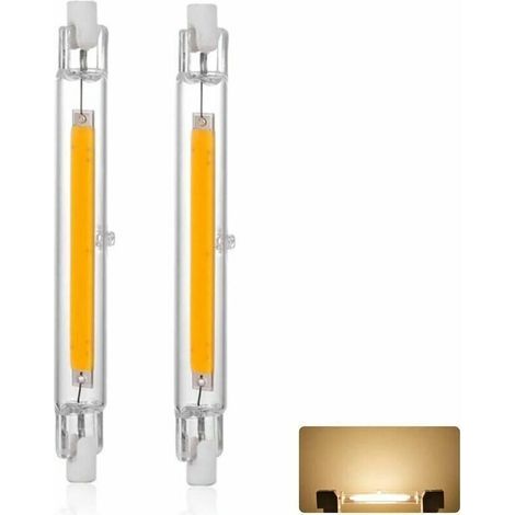 R7s Led-glühbirne 118mm 20w Dimmbar, Warmweiß 3000k 3000lm, Linear Zum Ersetzen Der Halogenlampe J118 20w, 360-grad-beleuchtung, Flimmerfrei, R7s Ocb Led-röhren Für Strahler, 2er-pack