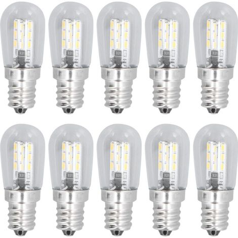 Led-glühbirne E12, 10 Stück, 1,5 W, Warmweißes Licht – 500 Lm – Glas – Kompatibel Mit Deckenleuchten Und Wandlampen – Lebensdauer 50.000 H