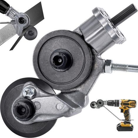 Blechschere Für Bohrmaschine – Präzises Schneiden Von Eisen, Stahl, Kupfer, Aluminium – Kompatibel Mit 12v/21v – Schnelle Installation