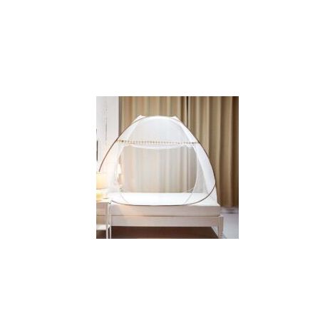 Faltbares Bettmoskitonetz 100x190cm – Tragbare Kuppel Mit Gebogener Tür – Einfache Installation Für Camping Und Reisen – Polyesterfaser