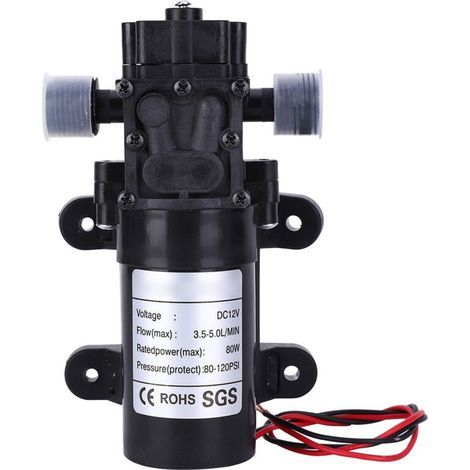 Selbstansaugende Sprühpumpe, 12-v-dc-membranpumpe, Selbstansaugende Hochdruck-wasserpumpe Für Campingboote Und Wohnmobile, 120 Psi, 3–5 L/min, 80 W